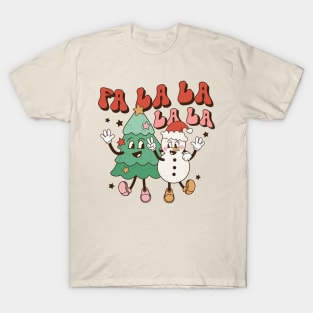 Fa la la la la Tree & Snowman T-Shirt